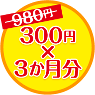 300円×3か月分